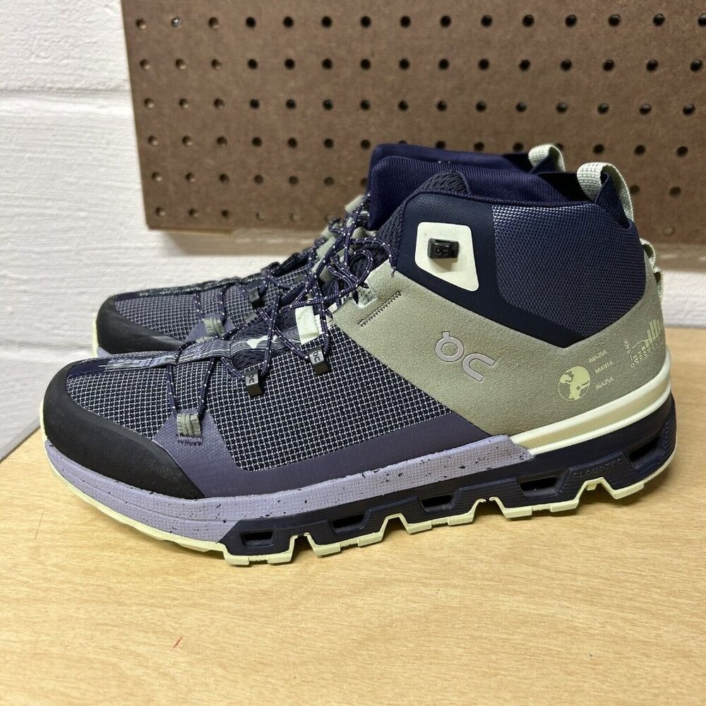 ON Cloudtrax Water Repellent Hiking Shoes Navy/Green Purple Women's ’s Size 9